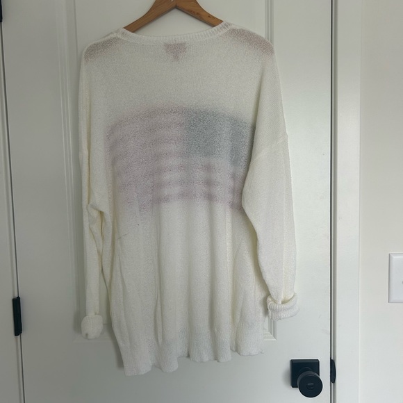NWOT Show Me Your MuMu White American Flag Knit Sweater Large - Picture 5 of 5